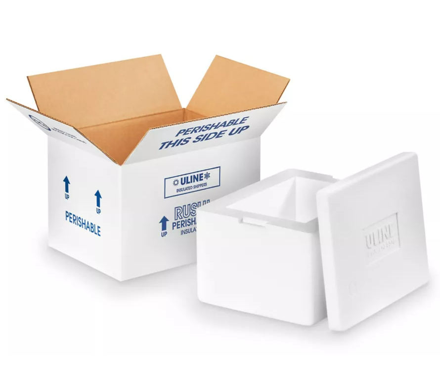 Extra Small Insulated Foam Shipping Box - 8 x 6 x 4 1⁄4